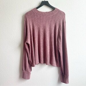 Lush Mauve Long Sleeve Sweater Top Women’s Size XXL